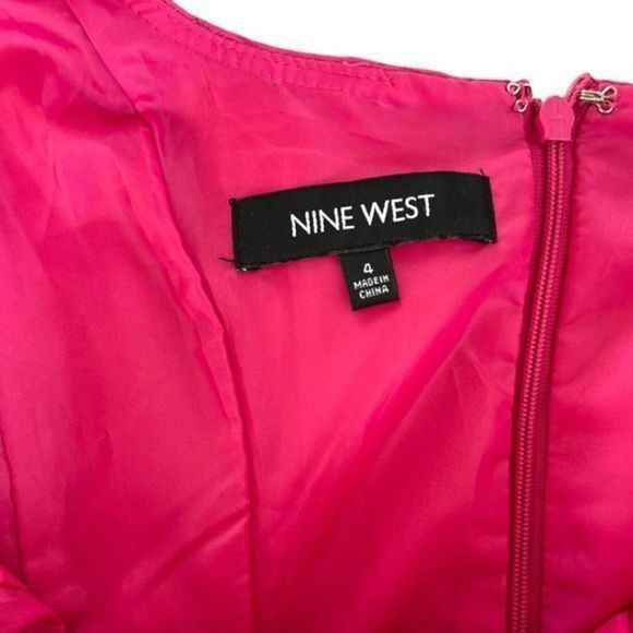 Nine West Fuchsia Shimmer Dress w/Pockets - Picture 2 of 11